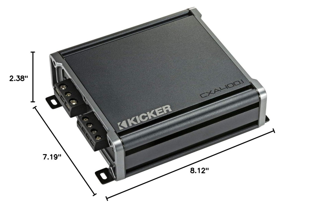 Kicker CompVT CVT10 Sub Box with CXA400.1 Amp Fits Mazda Miata 1990-2005