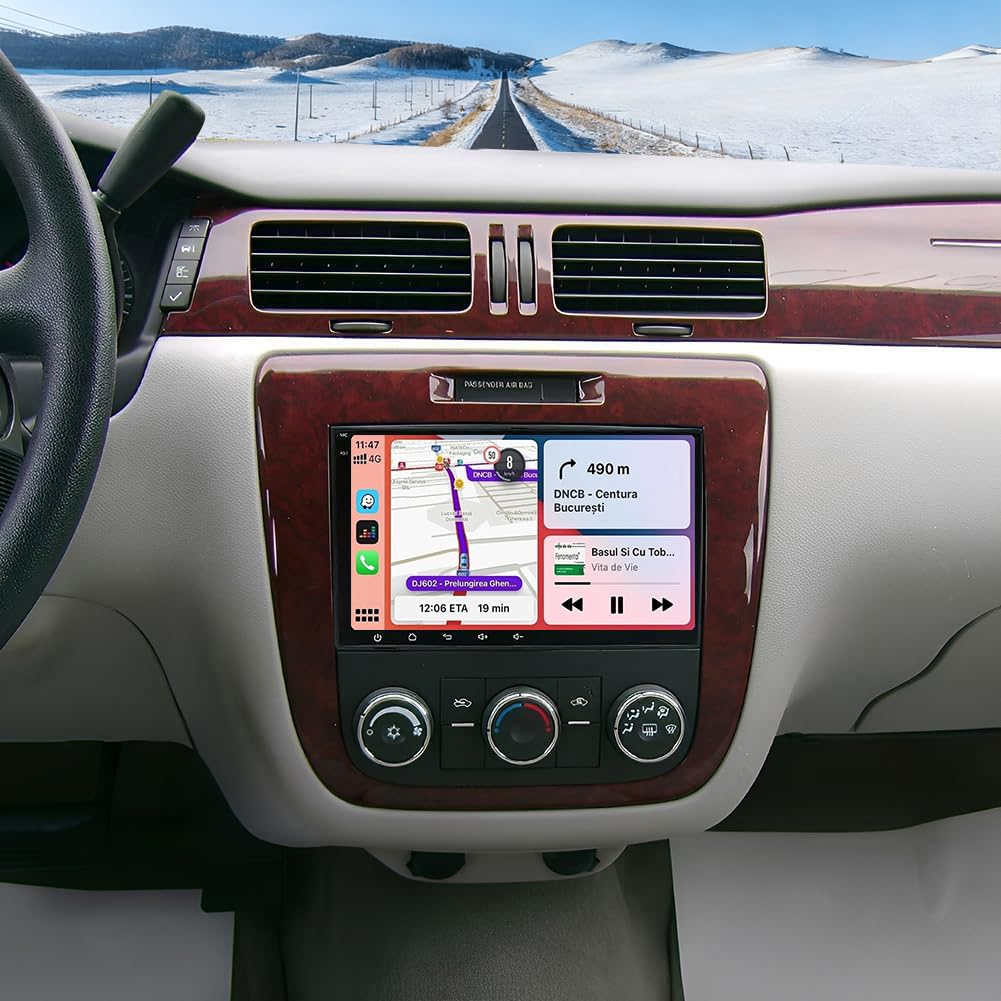 Car Radio for Chevy Impala 2006-2013 w/Wireless CarPlay Android Auto, 2+32G