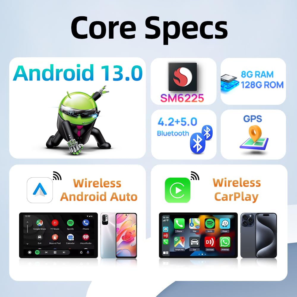 Carlinkit Tbox Plus CarPlay AI Box, Wireless 8GB+128GB Android Aibox