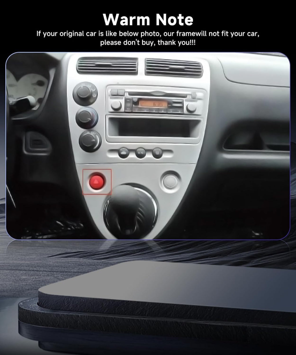 8Core 6G 128G Car Radio for Honda Civic 2001-2005 with Wireless Carplay