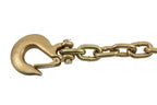 Mytee Products 4 Pack Ratchet Chain Binder & Safety Chain Kit - 3/8"–1/2" Heavy Duty Load Binders with 3/8" x 36" Grade 70 Trailer Safety Chains, 9,200 lbs WLL for Flatbed, Towing & Equipment Hauling