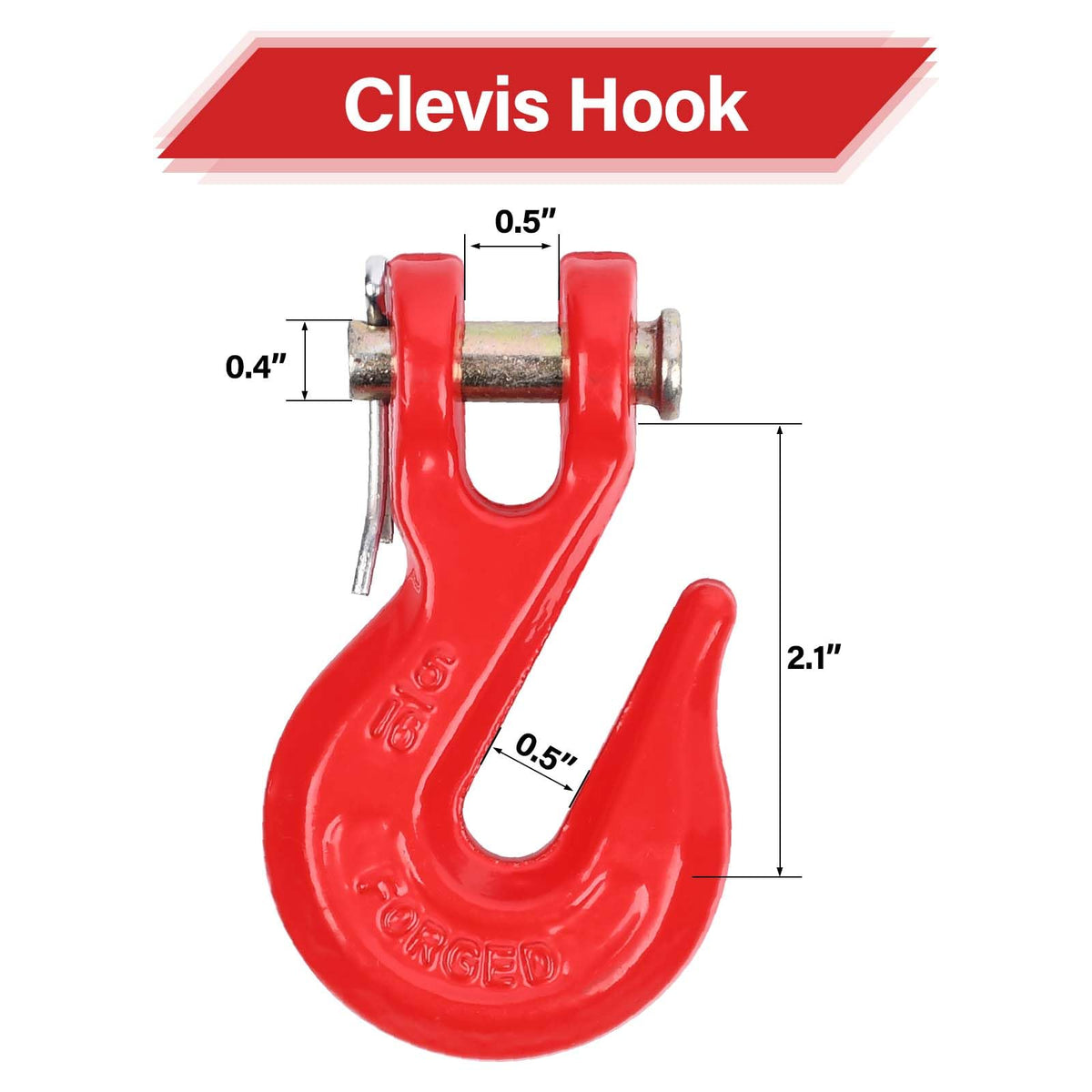 G80 5/16"(4PC*Chain and Binder Kit+10PC Hooks)