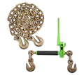 TM USWWAGOODS Replacement for/Fits 3/8'-1/2' Green Folding Handle Ratchet Load Binder & 3/8' x 12' Binder Chain