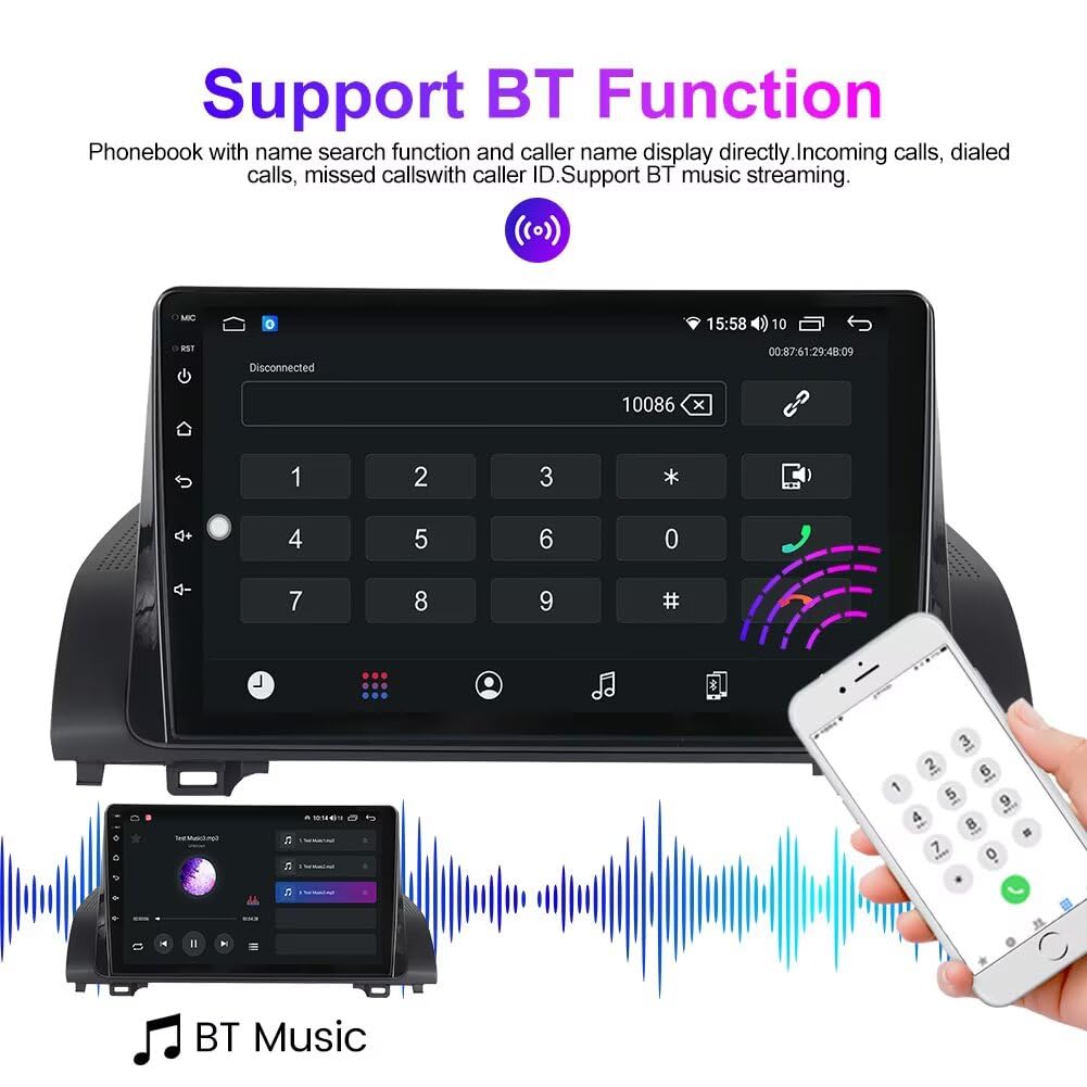 Stereo Car Radio for Honda Accord 10th 2018-2022 Non-Touch Screen Head Unit
