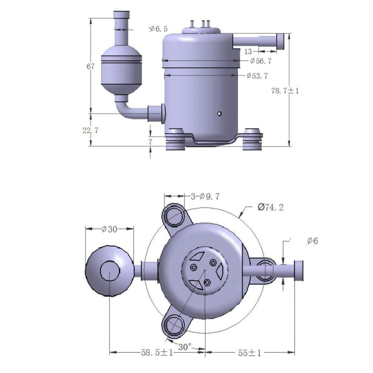 DC 48V 137~455W R-134a Freezing System Miniature Variable Speed Compressor - Car Yachet Camping Motor RV Portable Cooling