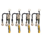 2PCS Ratcheting Chain Load Binder, Yellow, Load 6600lbs, 3/8-1/2in