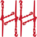 US Cargo Control Load Binders for 5/16 Inch Grade 70 Chain and 3/8 Inch Grade 43 Chain - 5,400 LBS Working Load Limit, (4-Pack) Lever-Style Chain Binders, Ratcheting Design for Easy Tightening