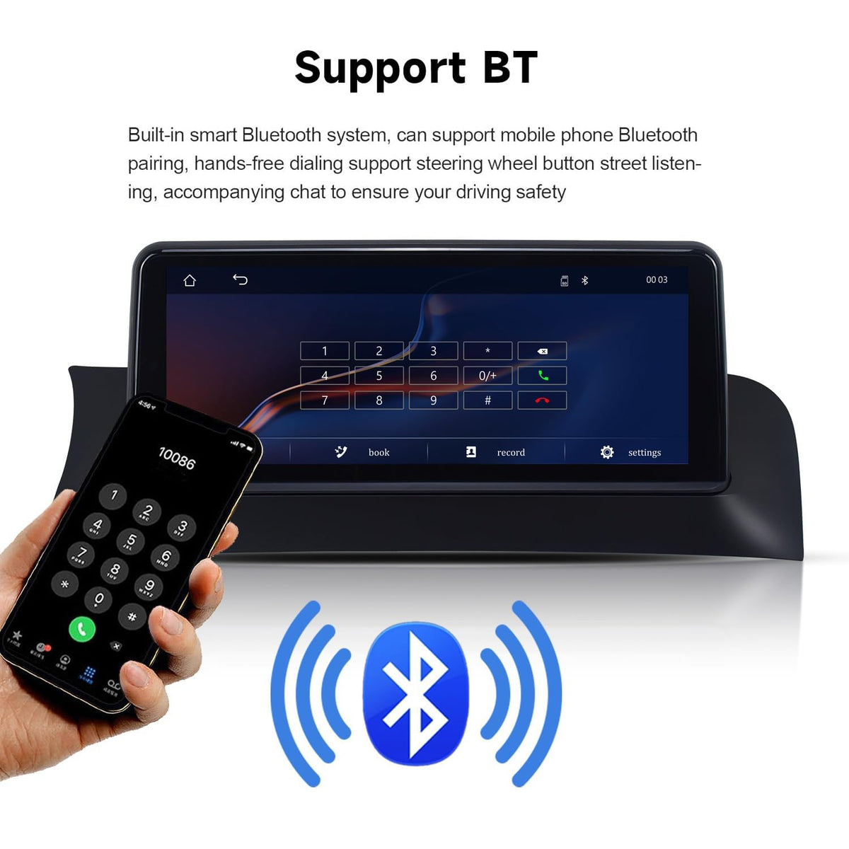 RicoRich 10.25 Inch Car Touchscreen Wireless CarPlay Android Auto for BMW X3 X4 Series F25/F26 2014-2016 Year with NBT System, Car Stereo Multimedia Radio Receiver