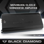 Black Diamond DIA-P1500x1D Car Audio Amplifier Class D 1 Channel Monoblock Amp 1500 Watts RMS, Remote Level Control Included