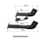 12.3 Inch IPS AI BSD Blind Spot DVR Mirror 1080P AHD Dual Head Stretchable Side View Reverse Backup Camera for Truck Bus(Left Right)