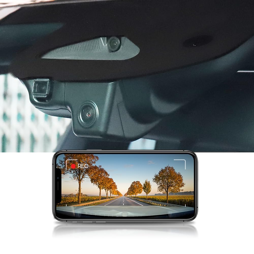Fitcamx Front 4K+Rear 1080P Dash Cam Adapts for Mercedes-Benz CLE Coupe 2023-2026 (HD2-6635), OEM Factory Style, Dual HD Video, Built-in WiFi & APP, Loop Recording, G-Sensor, Easy to Set, 128GB Card