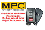 MPC Remote Starter Compatible with Toyota Tacoma 2016-2019 || 100% Plug & Play || Press OEM Key Fob 3X Lock to Start || Push to Start || Gas || USA Tech Support