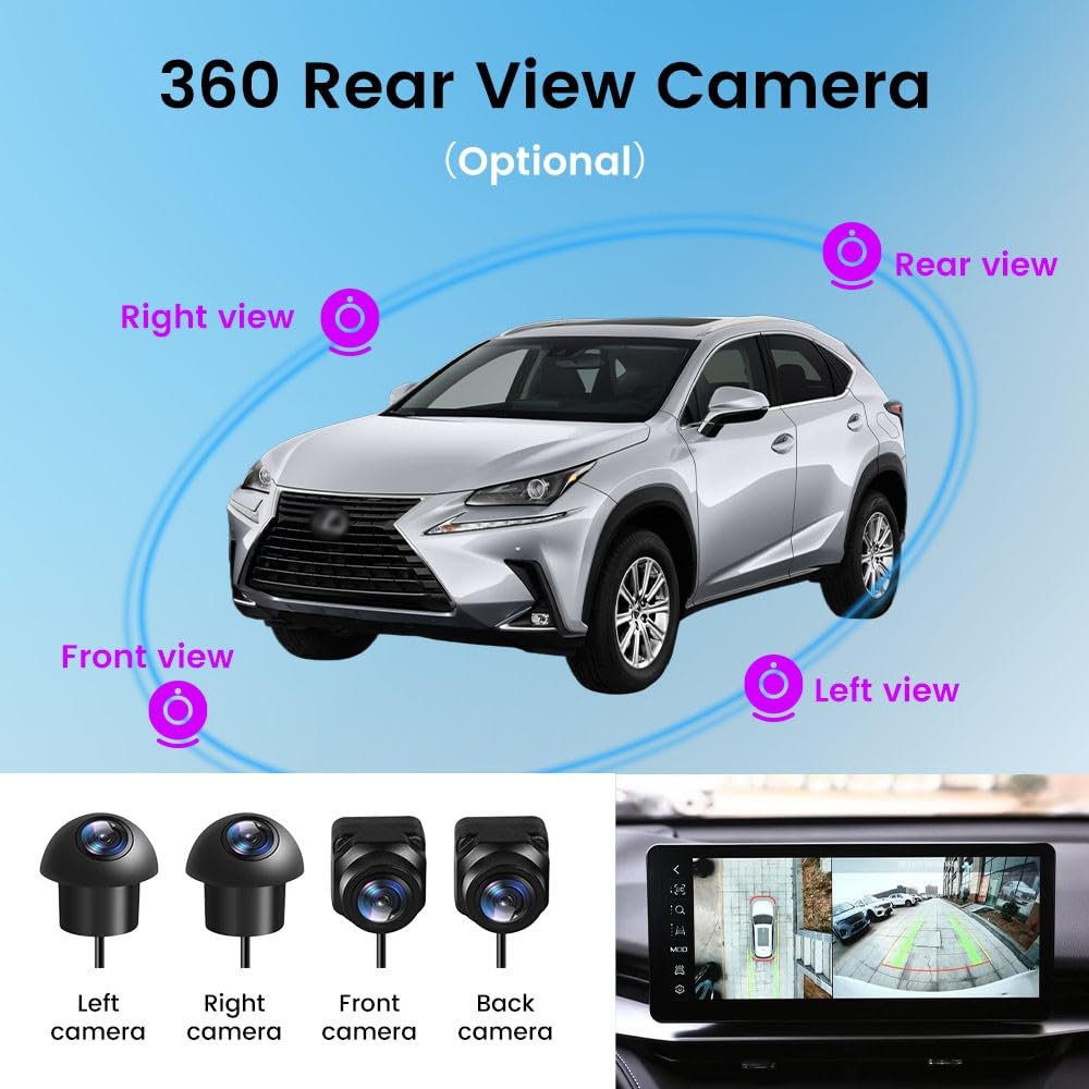 for Lexus NX 2018-2021 10.25" Octa Core 8G+64G Car CarPlay Android Auto Navigation Android Stereo GPS Radio Display IPS Touchscreen Headunit Tablet Media Player(V3)