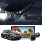 Fitcamx 2K Front and Rear Dash Cam Suitable for Toyota C-HR 2017 2018 2019 2020 LE Limited XLE Premium (Model A), OEM Style, Dual 1440P+1080P HD Video, Loop Recording WiFi, G-Sensor, 64GB Card