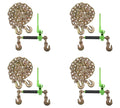 TM USWWAGOODS Replacement for/Fits 8PK 3/8'-1/2' Green Folding Handle Ratchet Load Binder & 3/8' x 12' Binder Chain