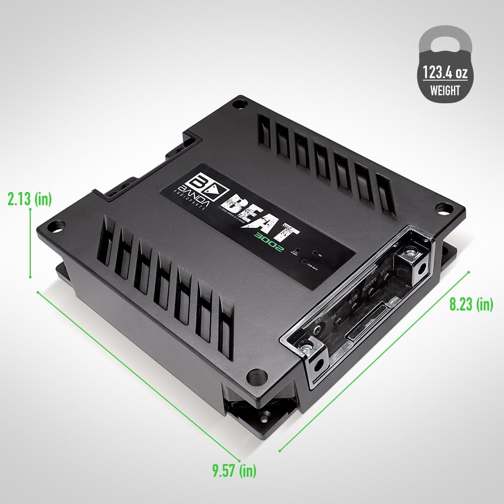 Banda Audiopart BEAT 3002 Car Amplifier 3000W RMS Monoblock Class D 2 Ohm Full-Range Mono Amp for Subwoofers, Bass Amplifier Car Audio, Woofers, Horns & Car Stereo Systems,MID BASS