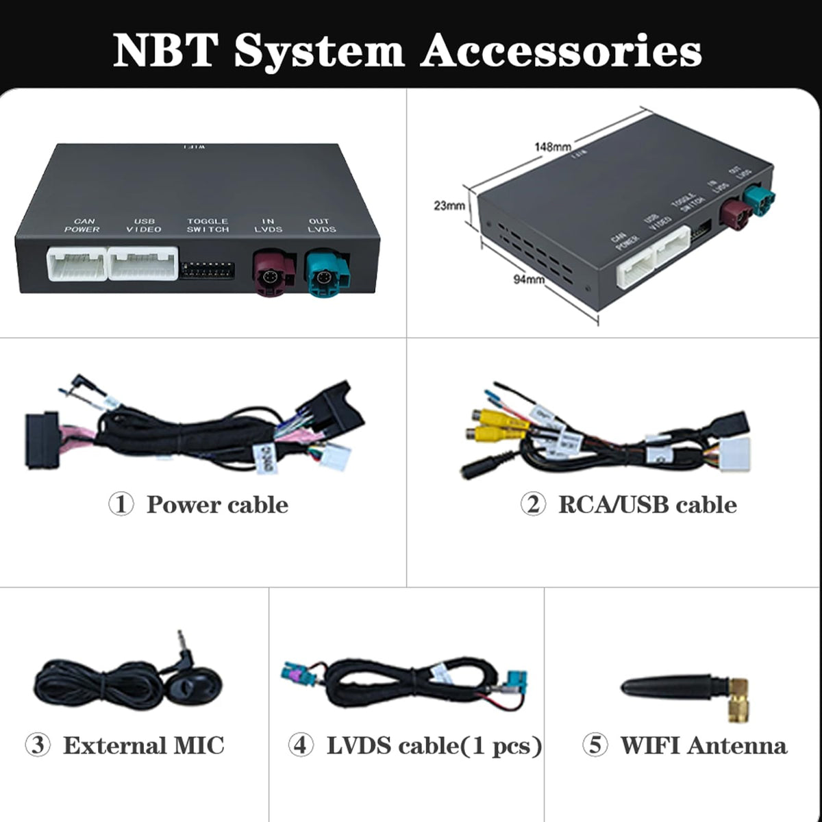 Wireless CarPlay Android Auto Retrofit Kit Decoder Box for BMW NBT System 1/2/3/4/5/6/7 Series X3/X4/X5/X6,Support Mirror Link,Camera, GPS, Siri, YouTube, for BWM Accessories