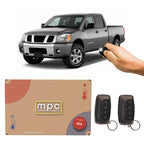 MPC 4-Button Remote Starter Compatible with Nissan Titan 2005-2007 |Gas| |Key-to-Start| Plugin T-Harness - (2) Extended Range 4-Button 2-Way Remotes - Up to 3,000 ft Range - Firmware Preloaded