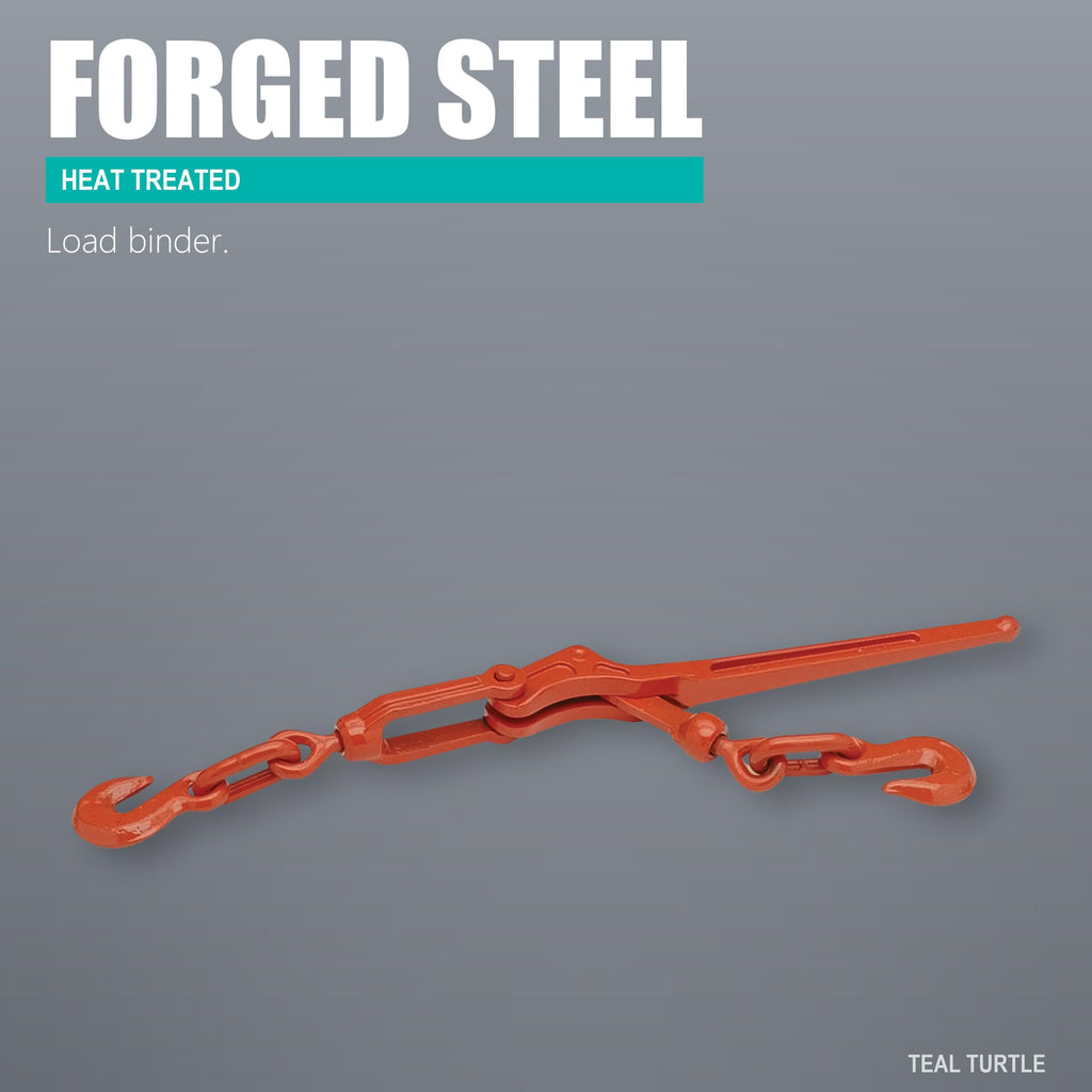 Teal Turtle Lever Load Binder, 3/8 to 1/2 Inch, 9200 Lb Capacity 2 Pack