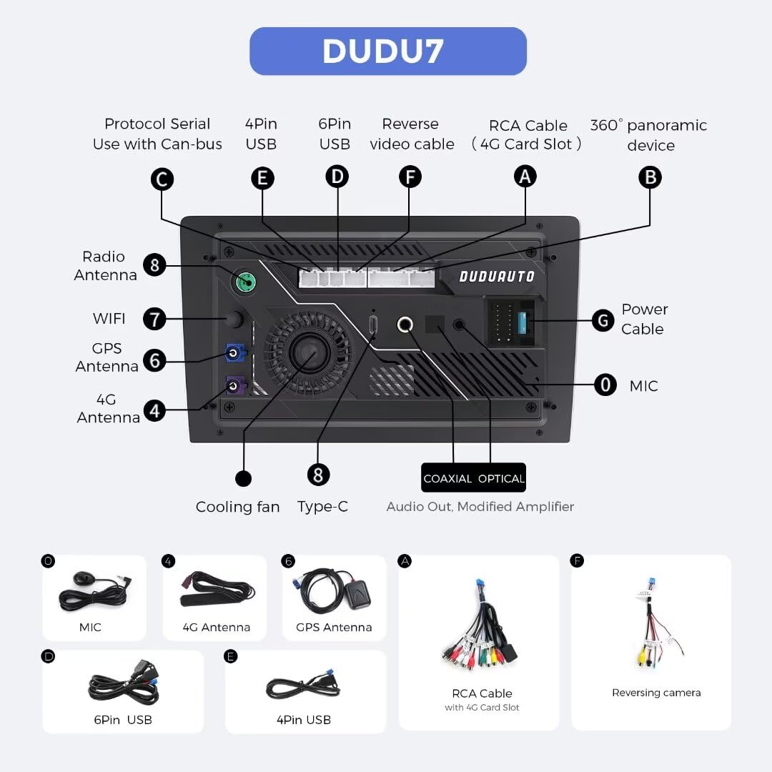 MekedeTech DUDUAUTO DUDU7 Car Dash Kit for Dodge Ram Radio Upgrade 1500 2500 3500 2013-2019 Automatic AC,9.5 inch CarPlay 2K 2000 * 12000 Touch Screen Stereo Navigation Head Unit,8G RAM 128G ROM