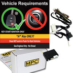MPC Factory Remote Activated Remote Start Compatible with 2018-2019 Toyota Sequoia - H-Key - with T-Harness - Firmware Preloaded