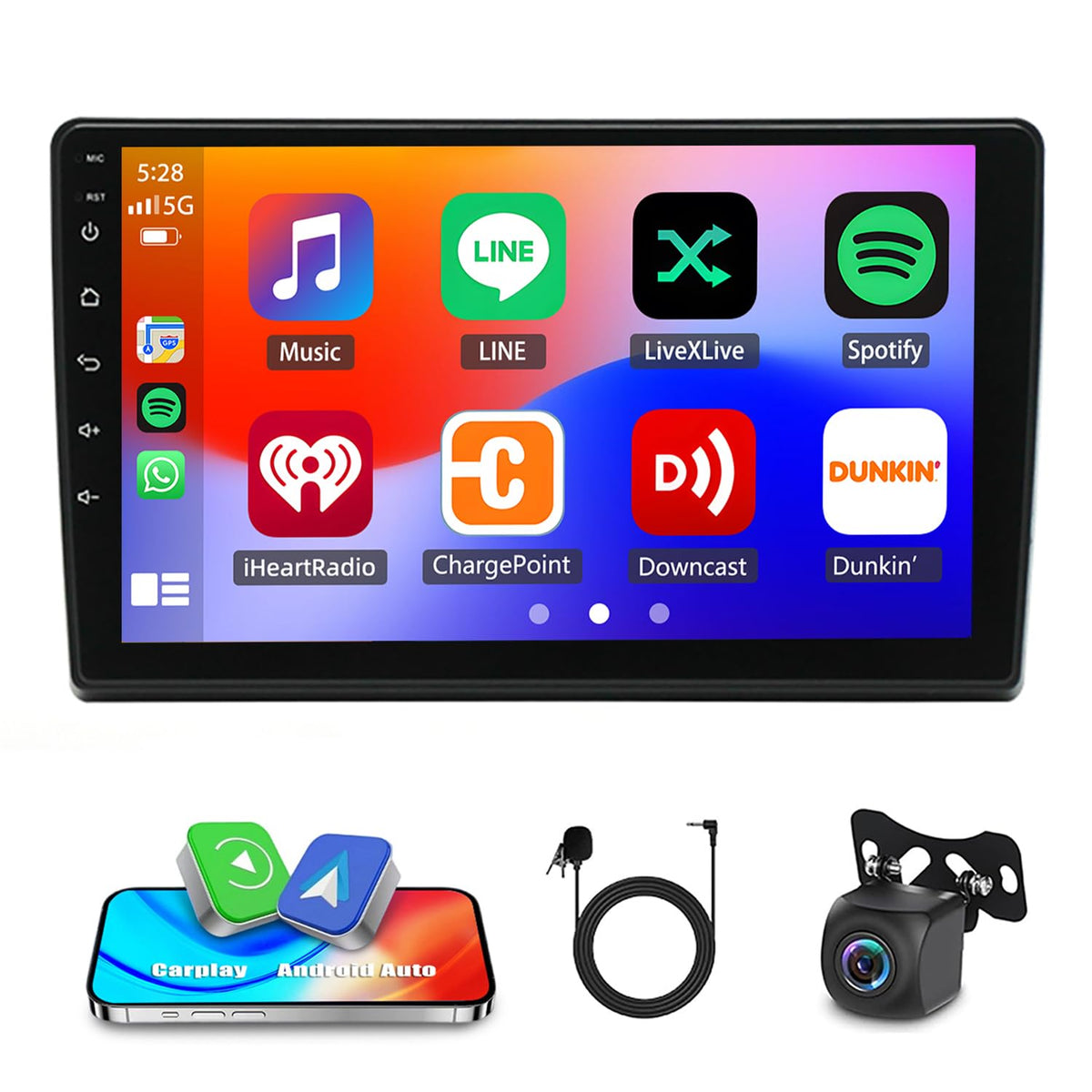 2+64G Android 14 Car Radio Stereo Upgrade for Chevrolet Express 2500 2008-2024 10.1 Inch IPS Touch Screen GPS Navi Head Unit w/Wireless Carplay & Android Auto/FM/SWC/WiFi/Bluetooth/Camera