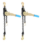 EZ Ratchet Chain Binder 3/8-1/2 '' 6600lbs G70 Grab Hook Heavy Duty Tie Down Hauling Chain Binders Easy Ratcheting Chain Load Binder for Flatbed Trailers Trucks Vehicles (2 Pack)