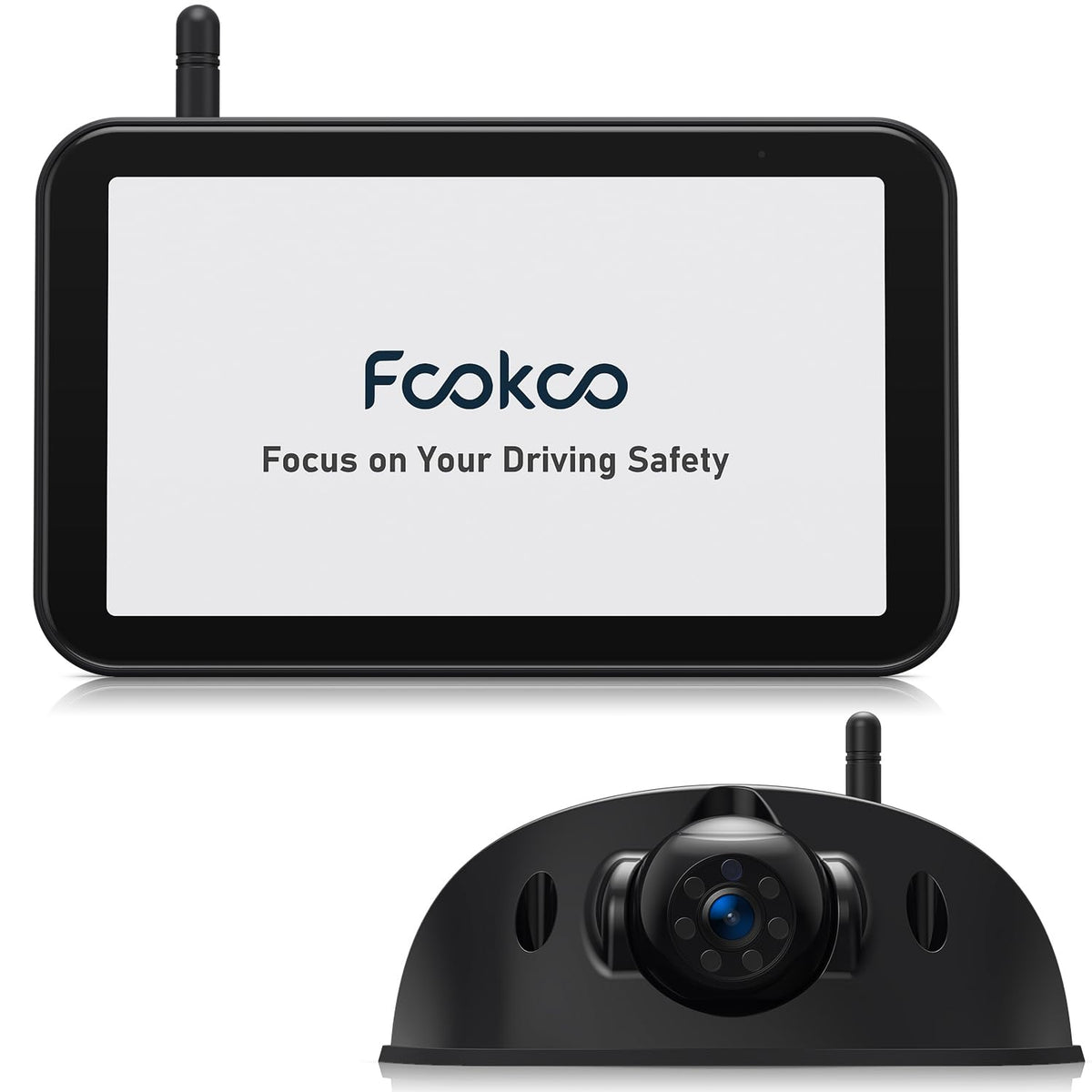 Upgraded 1080P Wireless RV Backup Camera, 5" Full/Split Screen Recording Monitor, Rear-View Camera Adapted to Pre-Wired Mount, Digital Signal for RV Truck Trailer Camper (DW5)