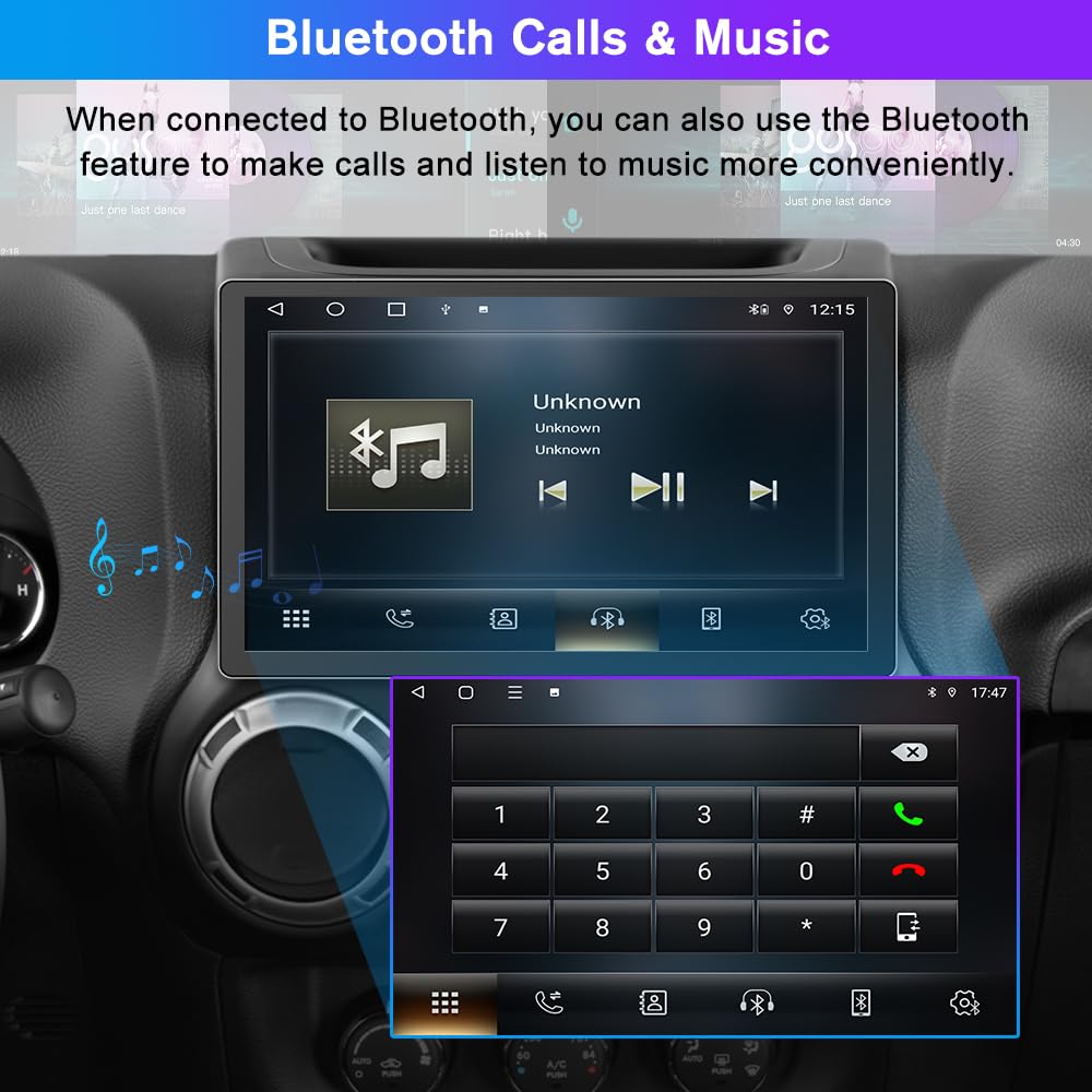 Car Radio for Jeep Wrangler JK 2007-2018, 8 Core+64GB, Backup Camera