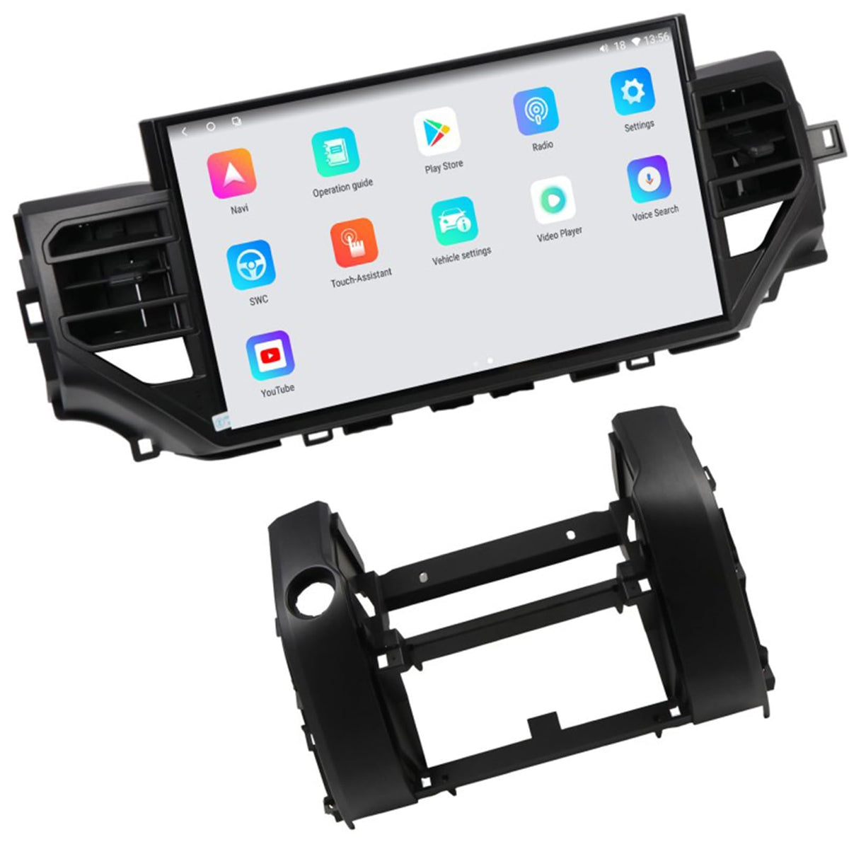 ITrims 14.6" Android 12+ C12 Car Multimedia Stereo Radio Audio GPS Navigation Sat Nav Head Unit for Toyota Tundra 2014-2021 Accessories Replacement Black (12+256G)