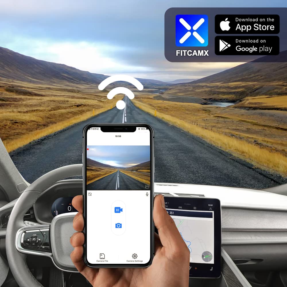 Fitcamx 4K Dash Cam Suitable for Polestar 2 2021-2027, Integrated OEM Style