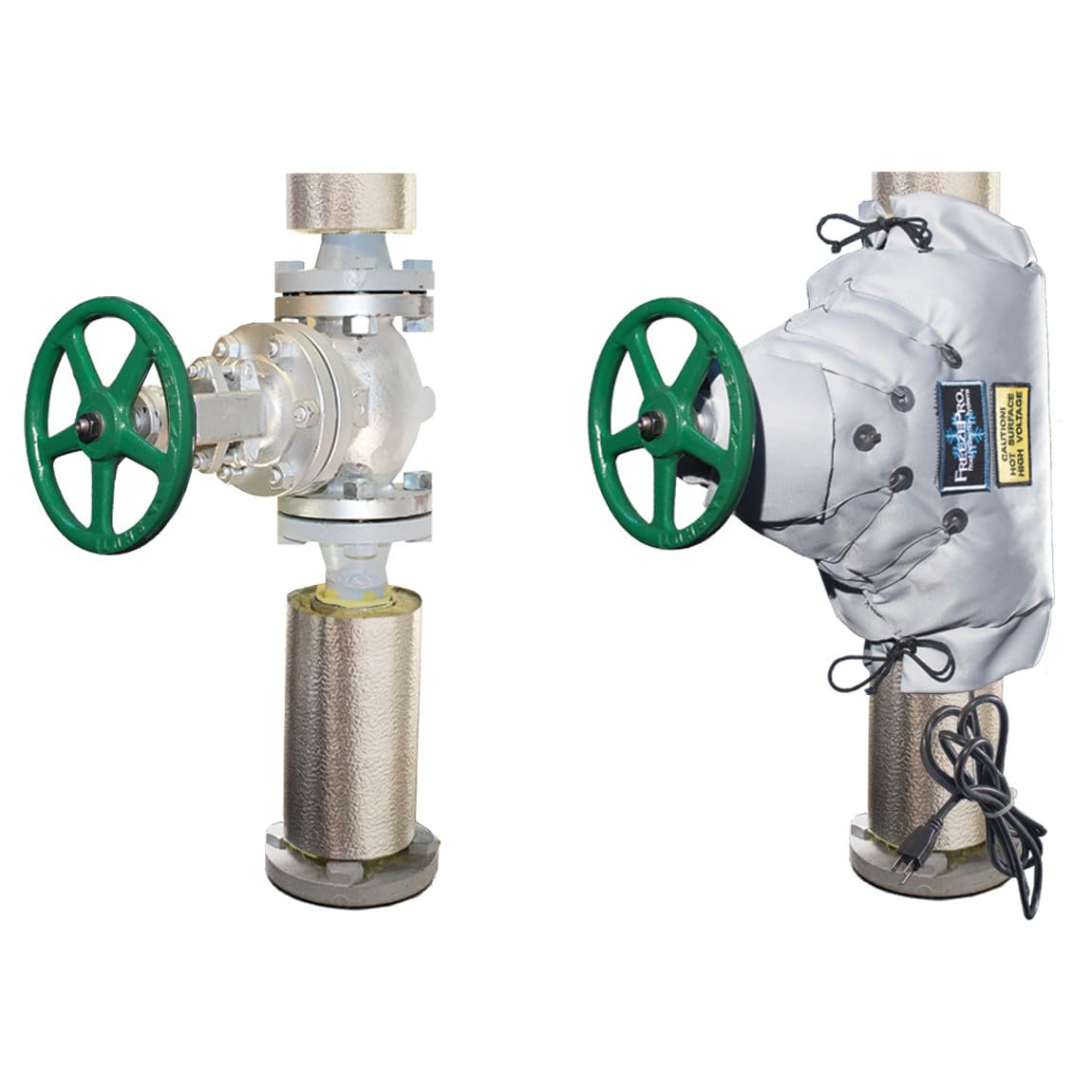 UniTherm FreezePro Valve, Heat-Trace Insulation Jacket for Industrial Pipes and Valves. Frost Protection, Winterization Materials 18Lx12W
