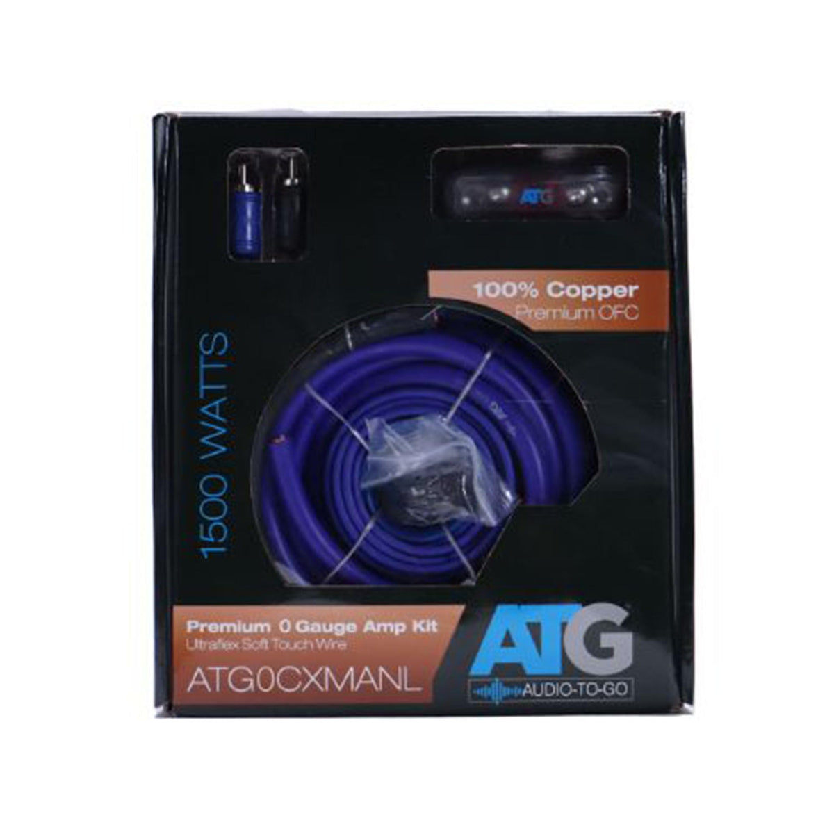 ATG Audio Transcend Series 100% Copper 0 Gauge Amplifier Kit with ANL Fuseholder - ATG0CXANL