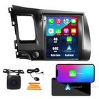 Tesla Style Car CarPlay Android Auto Navigation Stereo GPS Radio Reverse Camera 9.7" IPS Touchscreen Headunit Tablet Media Player for Honda Civic 2004-2011, if Applicable Quad Core 2G+32G MT