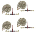 Mytee Products (4) Ratchet Chain Binders 5/16"-3/8" with Rubber Grips & (4) 5/16" x 20' Grade 70 Binder Chain