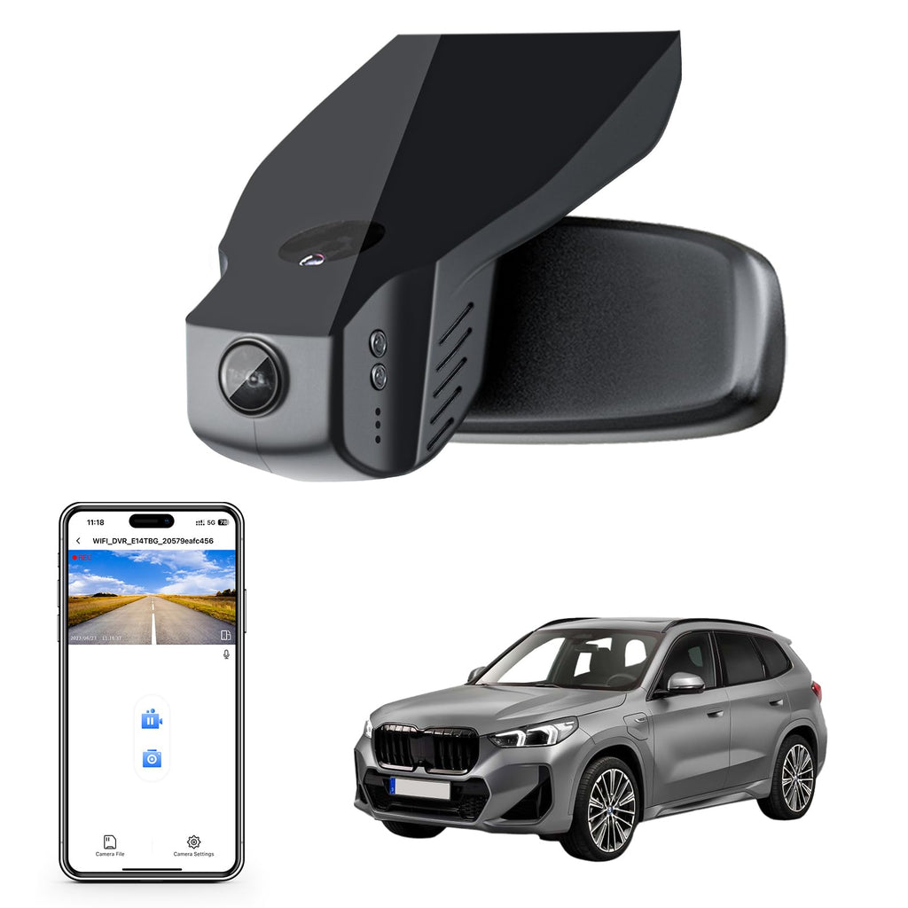 Mangoal 4K Dash Cam Custom for BMW X1 Gen3 U11/U12 2023 2024 2025, Xdrive28i, OEM Style, 2160P UHD Video, WiFi & APP, 64GB Card