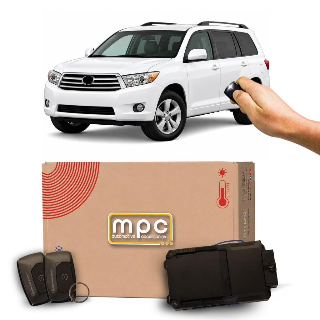 MPC Remote Start Kit Compatible with Toyota Highlander 2008-2010 || 2-Way 1-Button Remotes Long Range || Semi Plug & Play || No Wire Splicing || USA Tech Support
