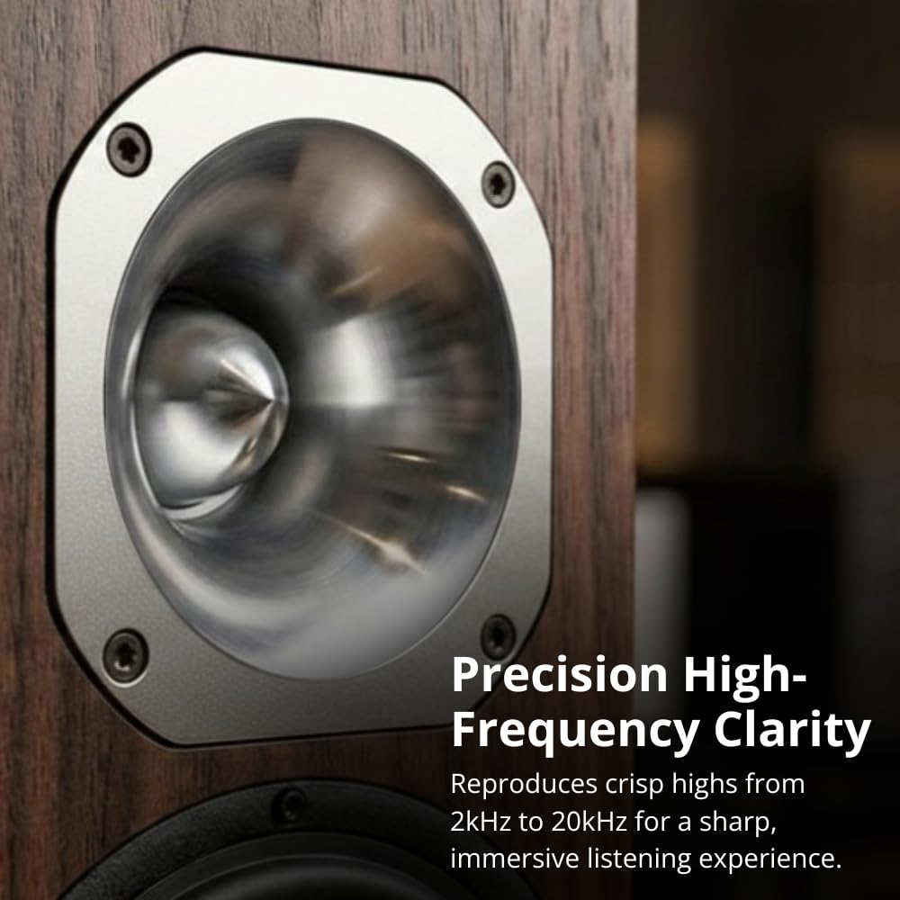 Ciare SPL CT440 Horn Tweeter, 1.75” Mylar Voice Coil, 500W Program Power, 110 dB, 8 Ohm High Output Super Tweeter, 2000-20,000 Hz, Anodized Silver, for SPL Car Audio & Pro PA Systems