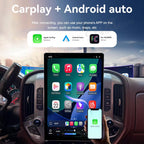 8+128GB Car Radio for Chevrolet Silverado GMC Sierra 2014-2019 Stereo Head Unit 15.6 Inch 2K IPS Touch Screen Carplay Android Auto GPS Navigation Multimedia Play,Suit OEM 4.2 or 8 Inch Sceen (Black)