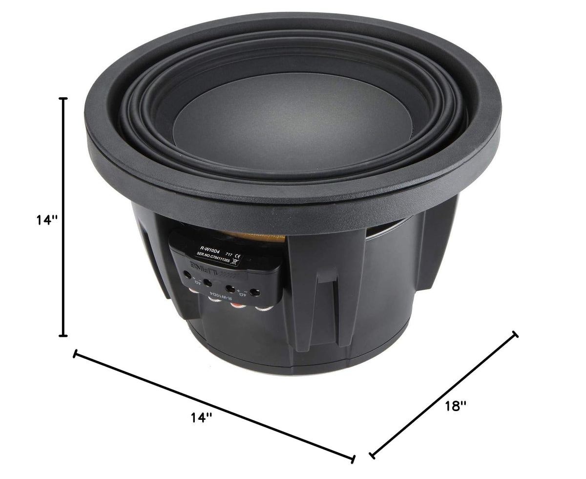 Alpine R-W10D4 Type R 10 Inch Subwoofers Dual 4 Ohm with Sub Install Kit