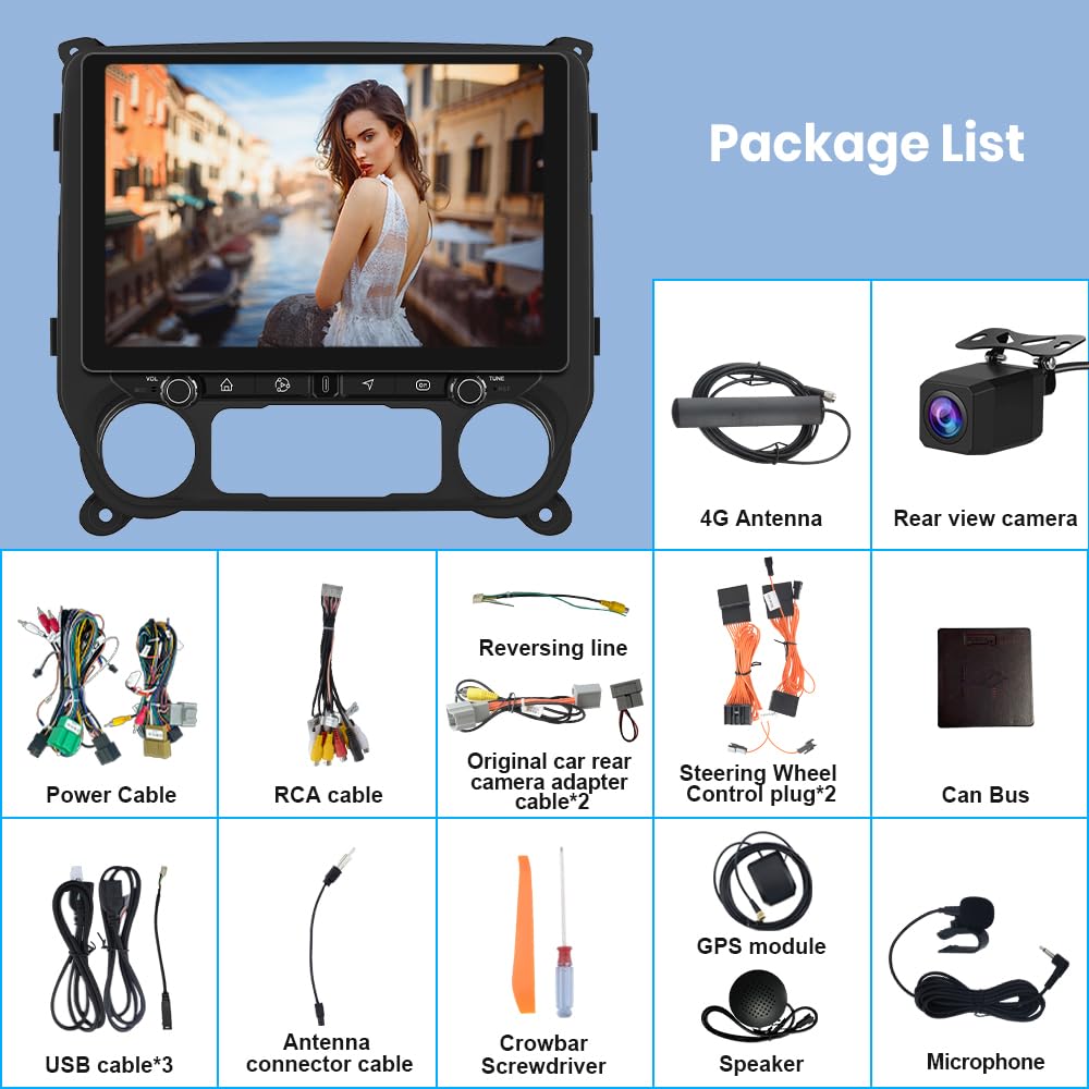 AWESAFE 11.5'' Car Radio Stereo for Chevy Silverado GMC Sierra 2014-2018