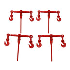 4 Pack Lever Load Binder 5/16-3/8in, 5400Lbs Working Load Limit G70 Transport Chain Load Binders for Industrial Transportation (with 5/16 x 20FT Chains)