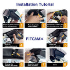Fitcamx Front 2K+Rear 1080P Dash Cam Adapts for Kia K5 2021-2024 (Part No#L3000) LX LXS GT-Line EX GT, Integrated OEM Style, Dual HD Video, WiFi & APP, Loop Recording, G-Sensor, Easy to Set, 64GB Card
