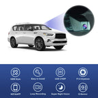 Fitcamx 4K Dash Cam Suitable for Infiniti QX80 2021-2023 Luxe Premium Select Sensory (Has Rain Sensor), OEM Look, UHD 2160P Video, Built-in WiFi & APP, Loop Recording, G-Sensor, Plug & Play, 64GB Card