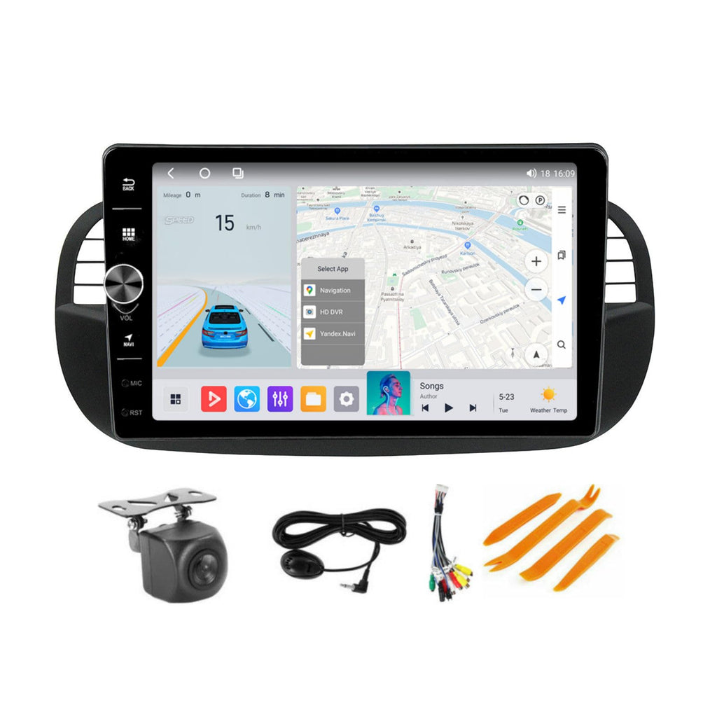 Stereo for Fiat 500 500C 2007-2015 Upgrade Radio with Knob -8Core 2+32GB