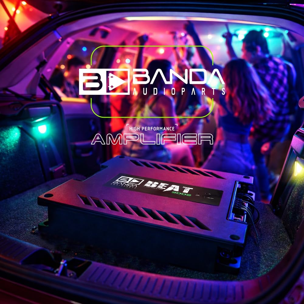 Banda Audiopart BEAT 3002 Car Amplifier 3000W RMS Monoblock Class D 2 Ohm Full-Range Mono Amp for Subwoofers, Bass Amplifier Car Audio, Woofers, Horns & Car Stereo Systems,MID BASS