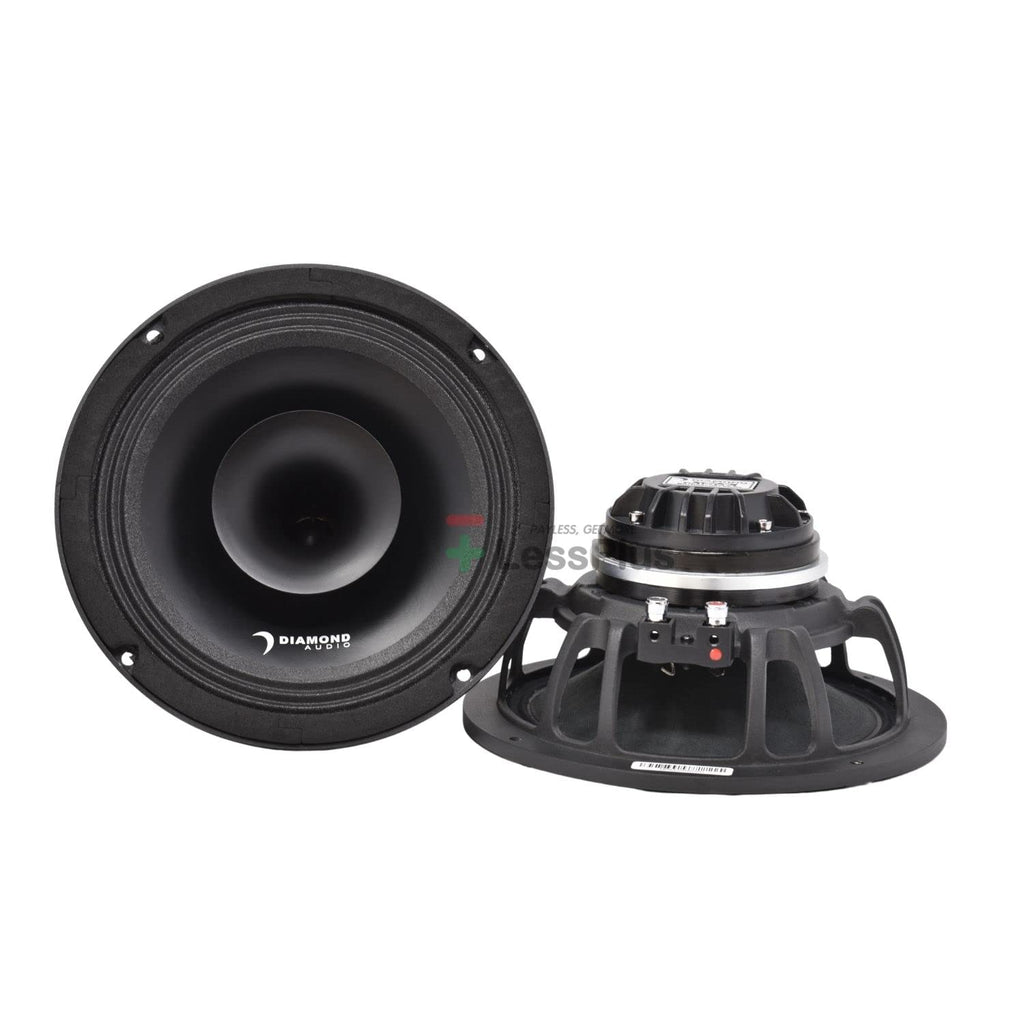 Diamond Audio MP84 MP 8-Inch 2-Way Coaxial Horn Speakers, 400W Max (Pair)