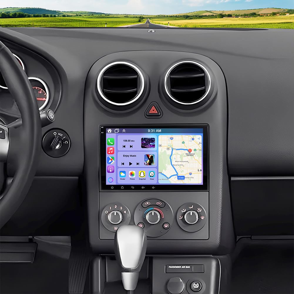 2G+64G Car Radio for Pontiac G6 2005-2010 with Wireless CarPlay and Android Auto, 8 Inch HD Touchscreen Android 14 Double Din Car Stereo Head Unit Support Bluetooth GPS WiFi FM RDS SWC BT Mirror Link