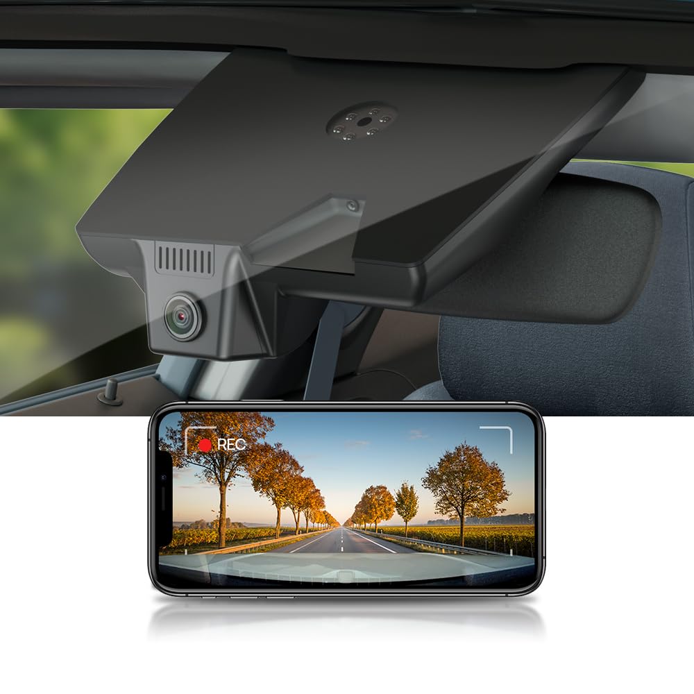 Fitcamx 4K Dash Cam Suitable for Hyundai Sonata 2020-2023 SE SEL Plus Limited N Line & Hybrid (Part No#L1000), OEM Look, 2160P UHD Video, WiFi & APP, Loop Recording, G-Sensor, Plug & Play, 64GB Card