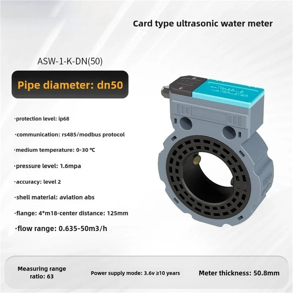 ASW-1-K Ultrasonic Water Meter DN50 DN65 DN80 DN100 Flow Meter(DN50)
